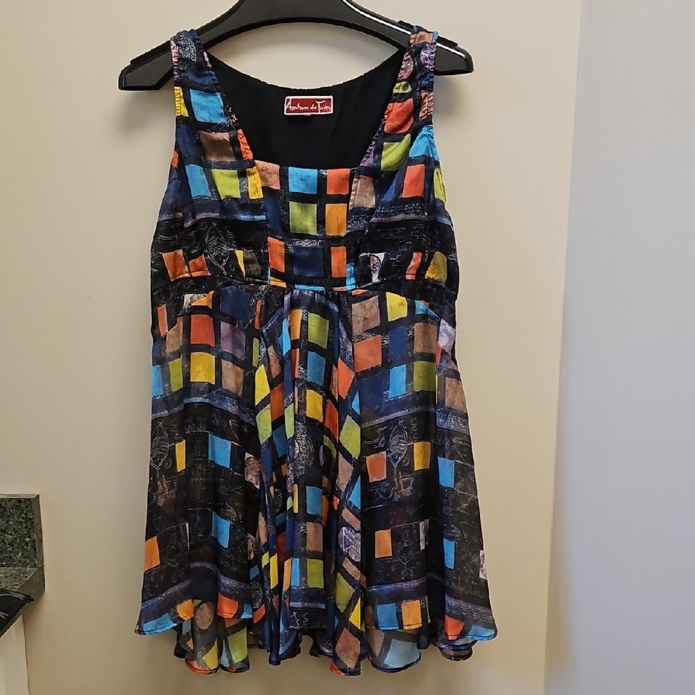 Aventures des Toiles Multicolor Geometric Pattern Top